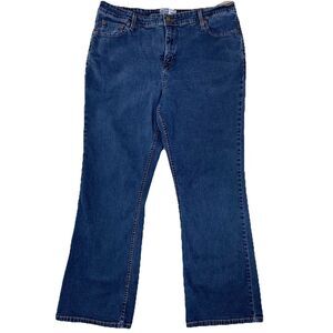 Signature by Levi Strauss At Waist Bootcut Women's Size 18W 28L Denim Jeans Dark